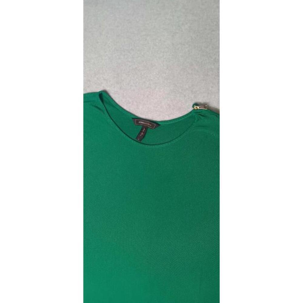 Bcbg Maxazria Midi dress Womens Small Green Flowy  Zippered Shoulder Tier Down - Picture 3 of 12
